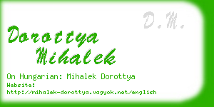 dorottya mihalek business card